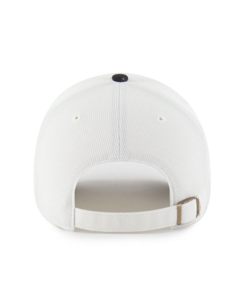 Men's and Women's '47 White/Navy Notre Dame Fighting Irish Pique Patch Clean Up Adjustable Hat