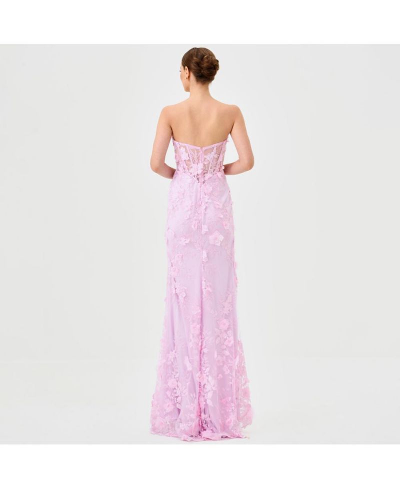 Women's Teri 3D Floral Gown