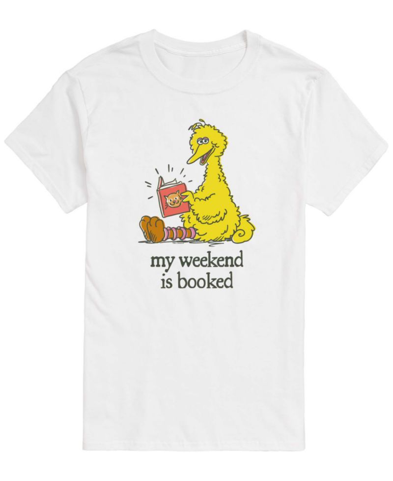 Men's Sesame Street Weekend Is Booked Short-Sleeve Graphic T-Shirt