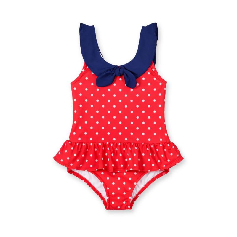 Toddler Girls Polka Dot Sailor Swimsuit
