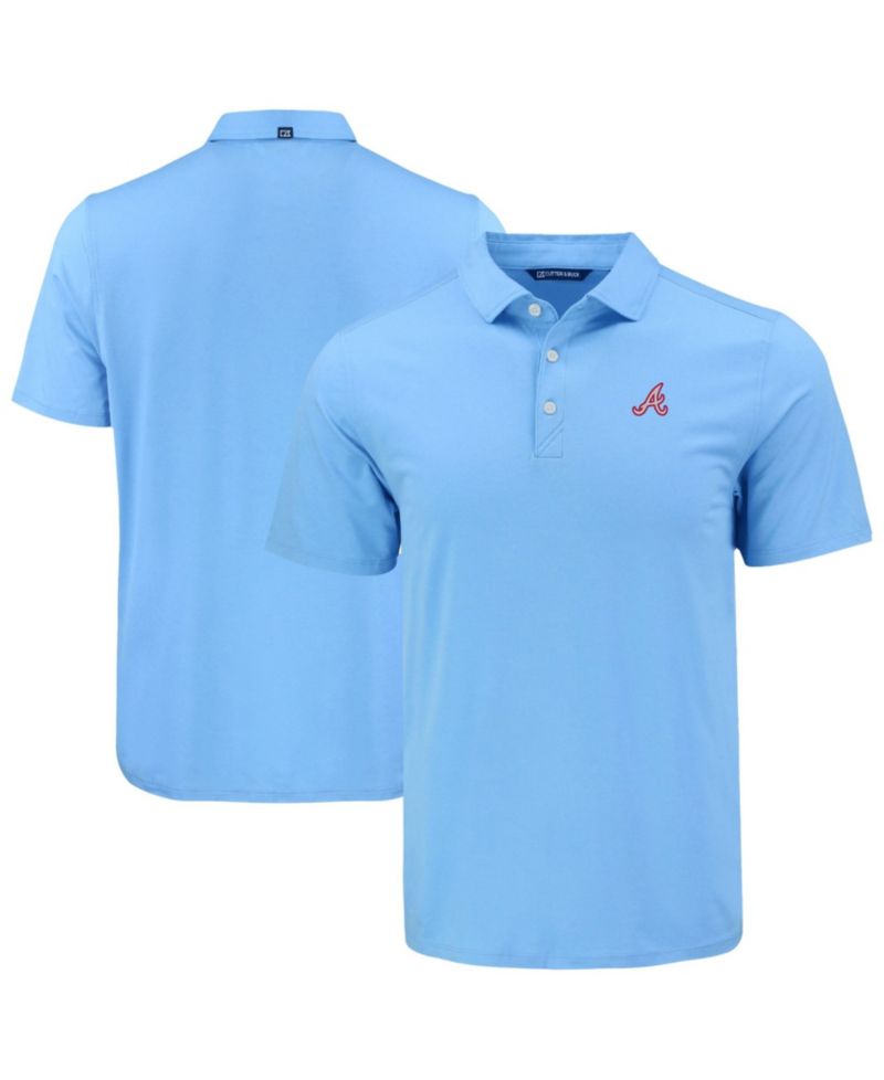 Men's Powder Blue Atlanta Braves Coastline Epic Comfort Polo Shirt