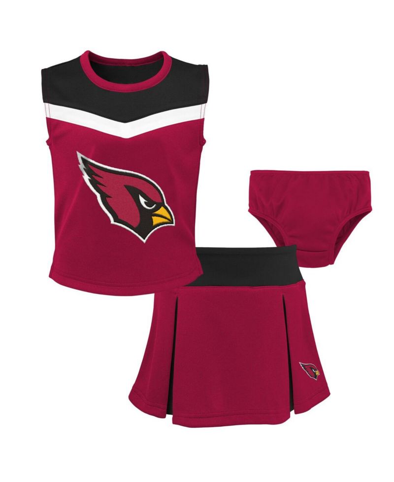 Little Girls Cardinal Arizona Cardinals Spirit Cheerleader Two-Piece Set with Bloomers