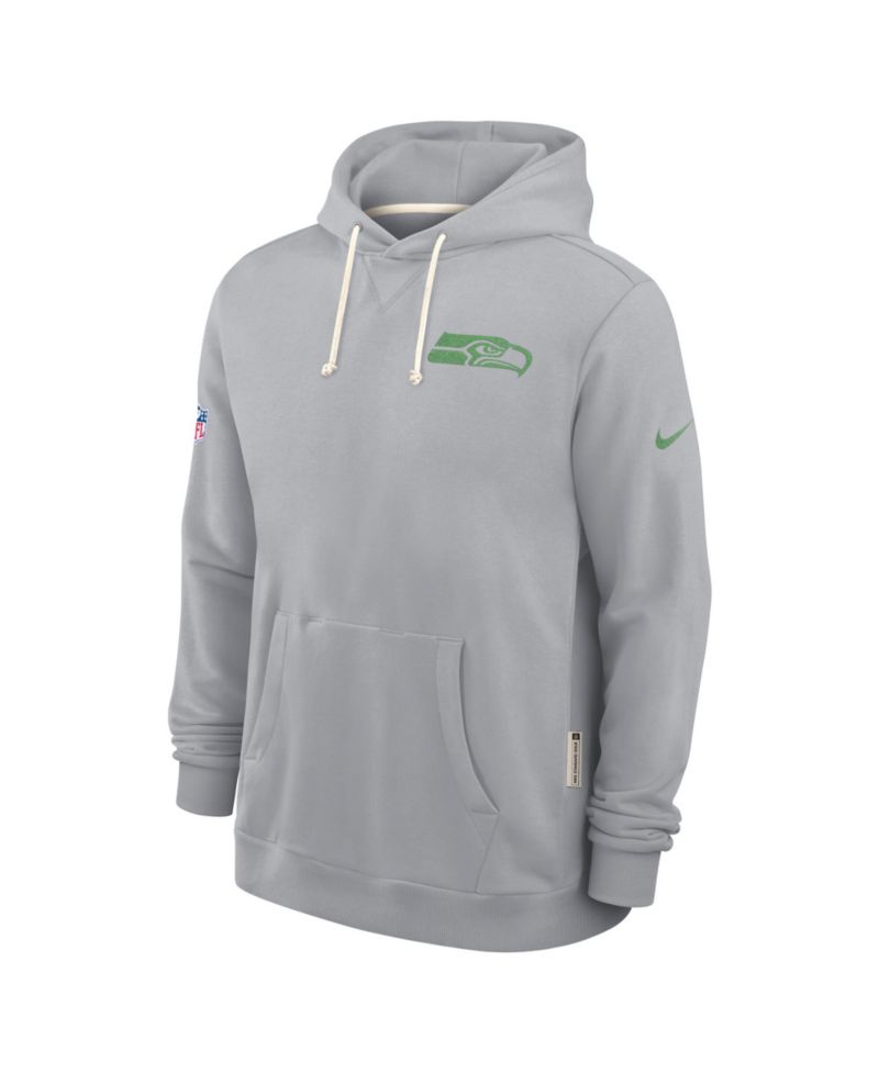 Men's Gray Seattle Seahawks 2025 NFL Rivalries Sideline Dri-Fit Hoodie