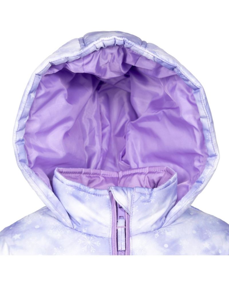 Frozen Princess Anna Elsa Zip Up Winter Coat Puffer Jacket