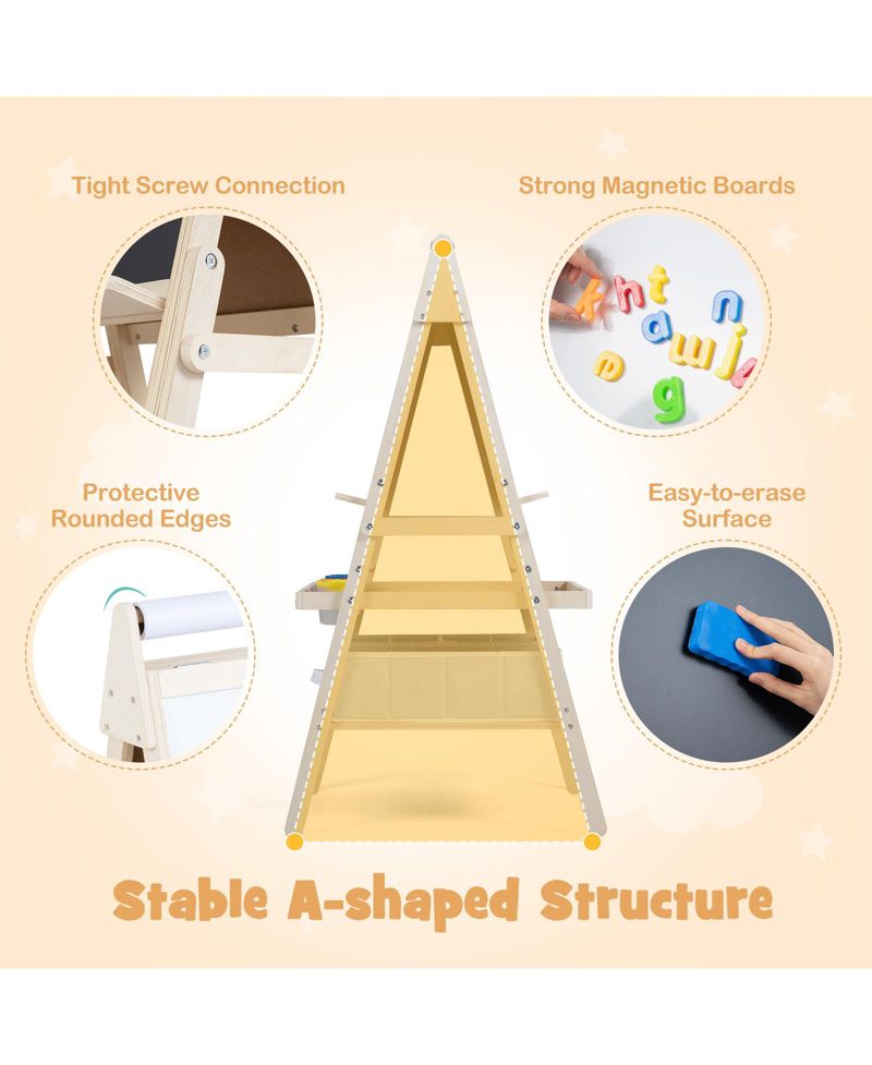 Ages 3+ Double-Sided Magnetic Easel