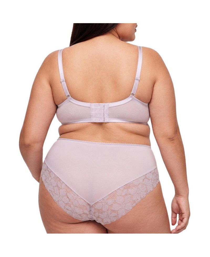 Plus Size Metallic Ava Lace Push-Up Plunge Bra