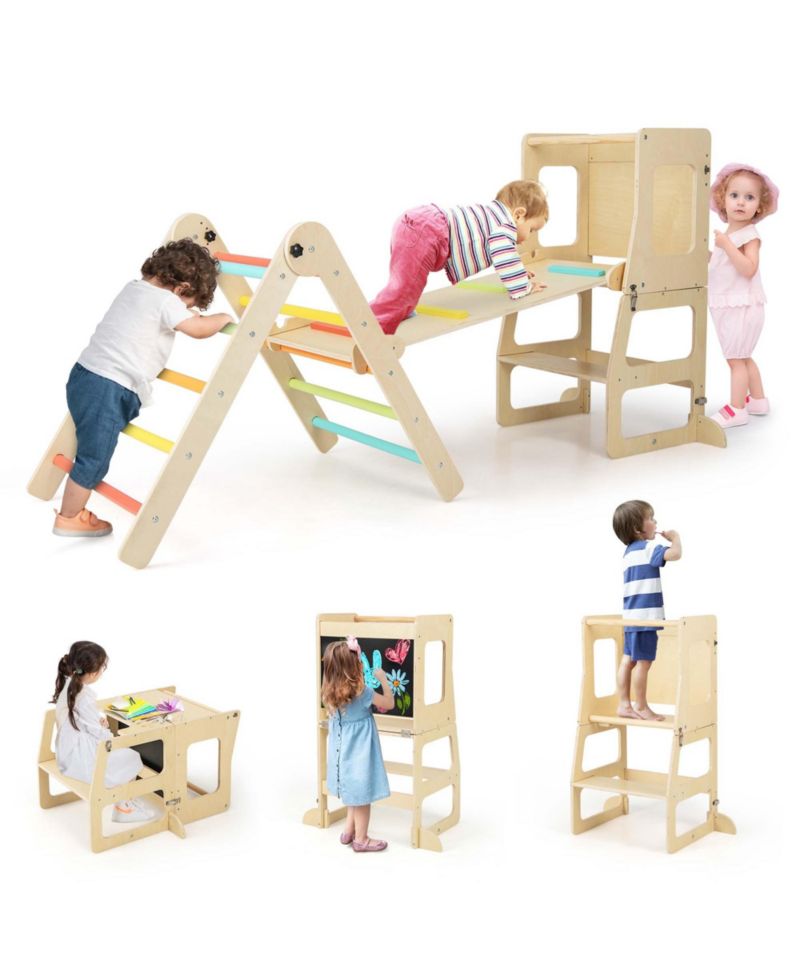 Toddler 7-in-1 Convertible Climbing Toy Set, 4-Piece Set