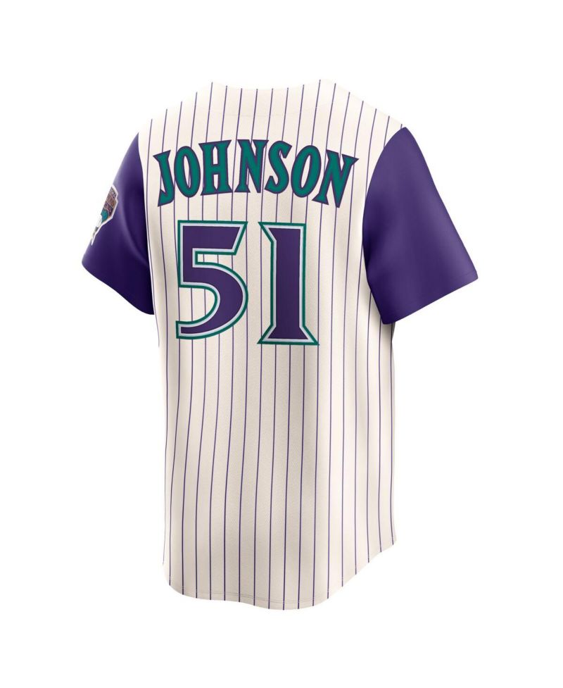 Men's Randy Johnson Cream Arizona Diamondbacks Throwback Cooperstown Collection Limited Jersey