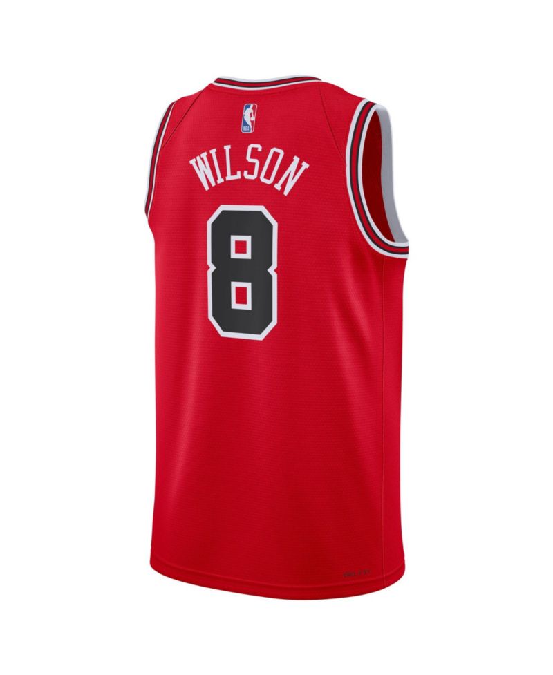 Men's and Women's Caleb Wilson Red Chicago Bulls 2026 NBA Draft Swingman Icon Edition-Jersey