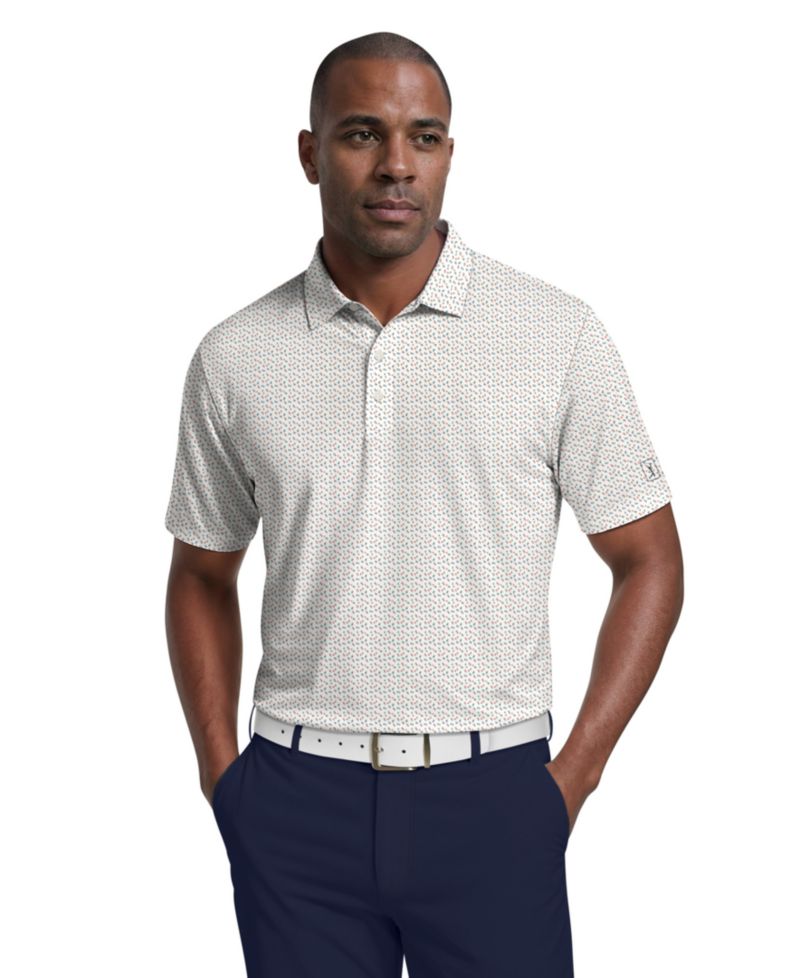 Men's Confetti Print Golf Polo Shirt