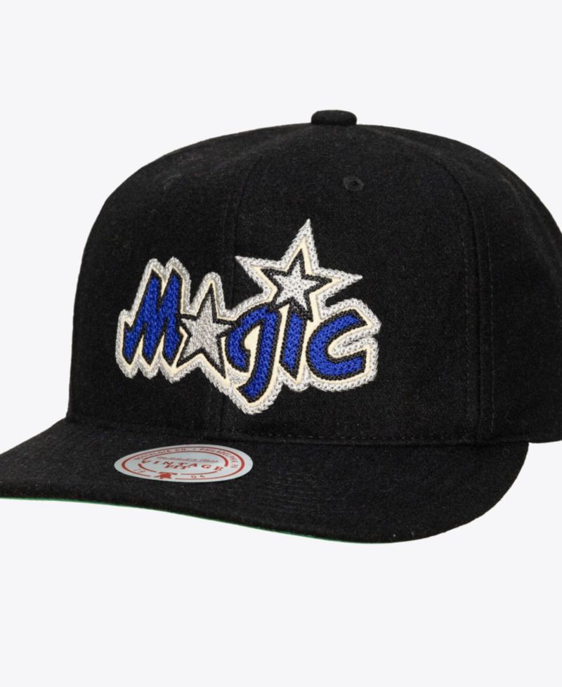 Men's Black Orlando Magic Hardwood Classics Retro Roots Vintage Adjustable Hat