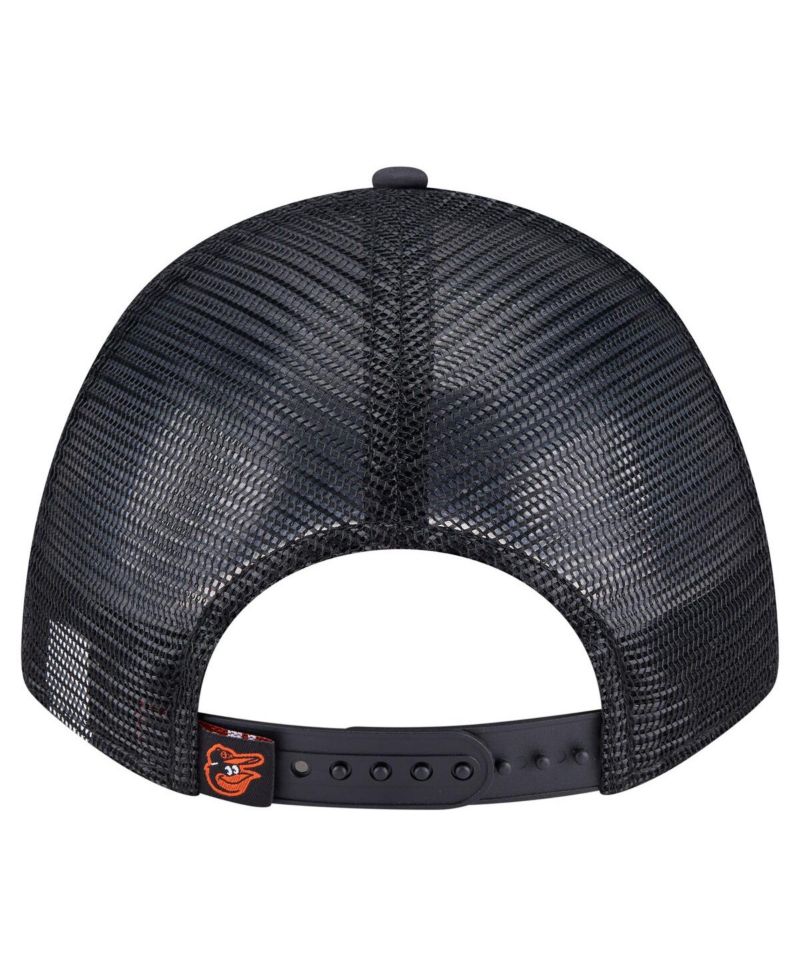 Men's Black Baltimore Orioles Minimalist 9FORTY A-Frame Adjustable Hat