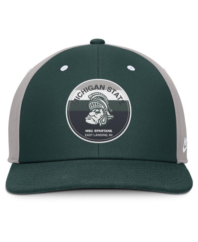 Men's Green/Gray Michigan State Spartans Prep Pro Performance Snapback Hat