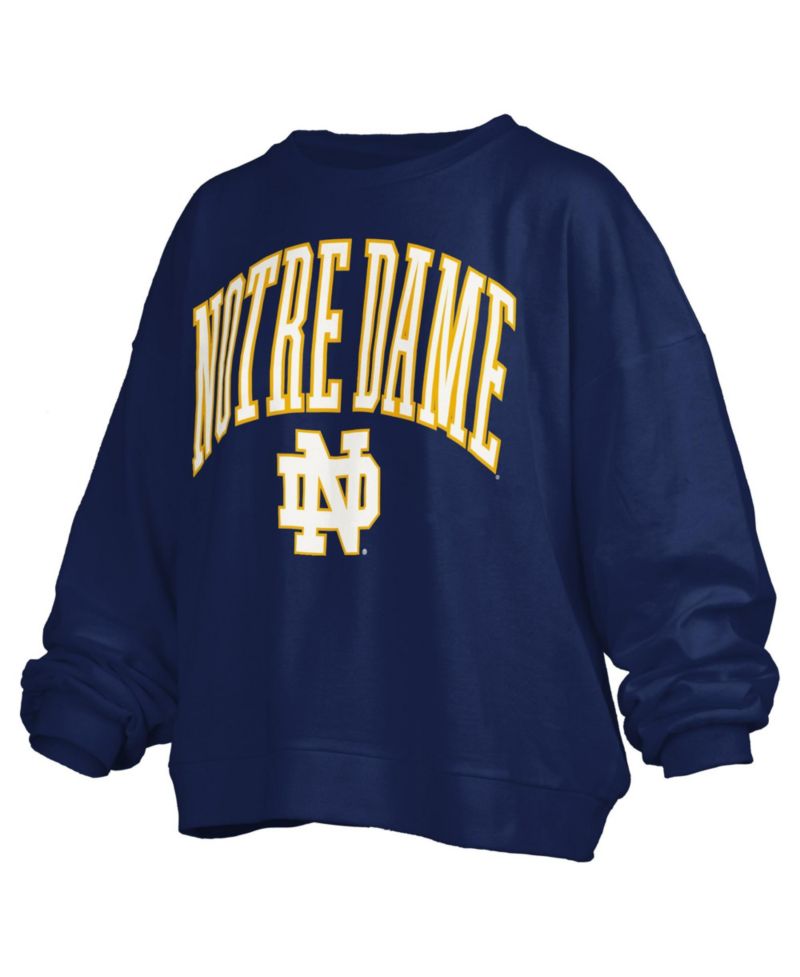 Women's Navy Notre Dame Fighting Irish Plus Size Nelson Janise Sweatshirt