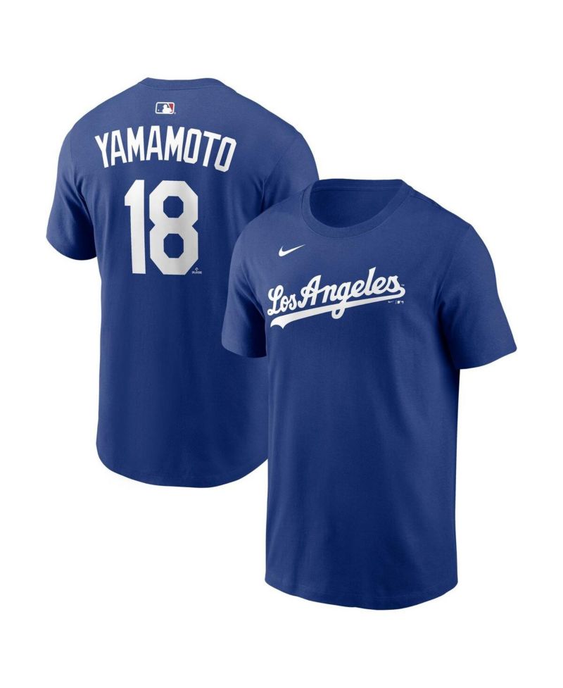 Men's Yoshinobu Yamamoto Royal Los Angeles Dodgers Alternate Name & Number T-Shirt