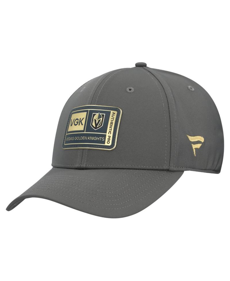 Men's Gray Vegas Golden Knights Authentic Pro Training Camp Flex Hat