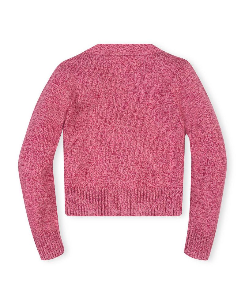 Little and Big Girls' (XXS-L) Organic V-Neck Cardigan Sweater