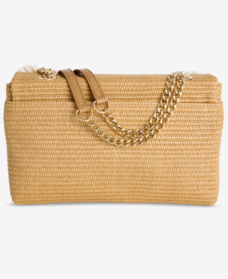 Soft Ajae 3D Floral Straw Crossbody Handbag