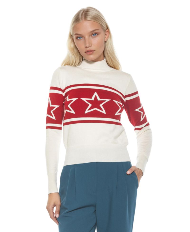 Women's Lisa Star Mock Neck Sweater