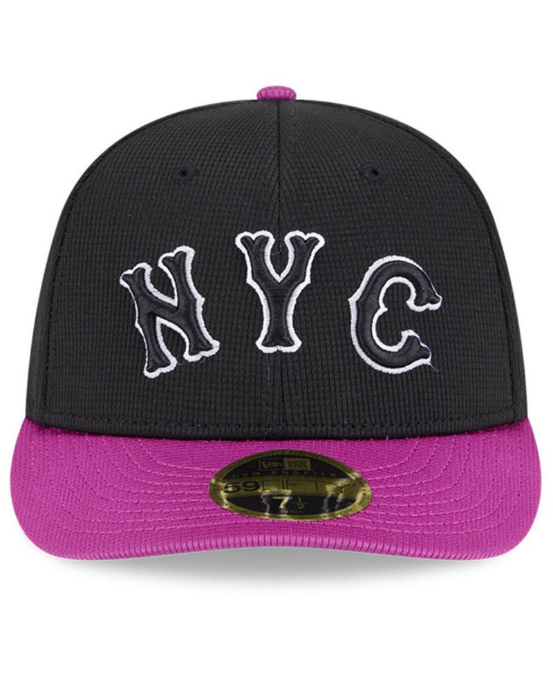 Men's Charcoal/Purple New York Mets City Connect Batting Practice Low Profile 59FIFTY Fitted Hat
