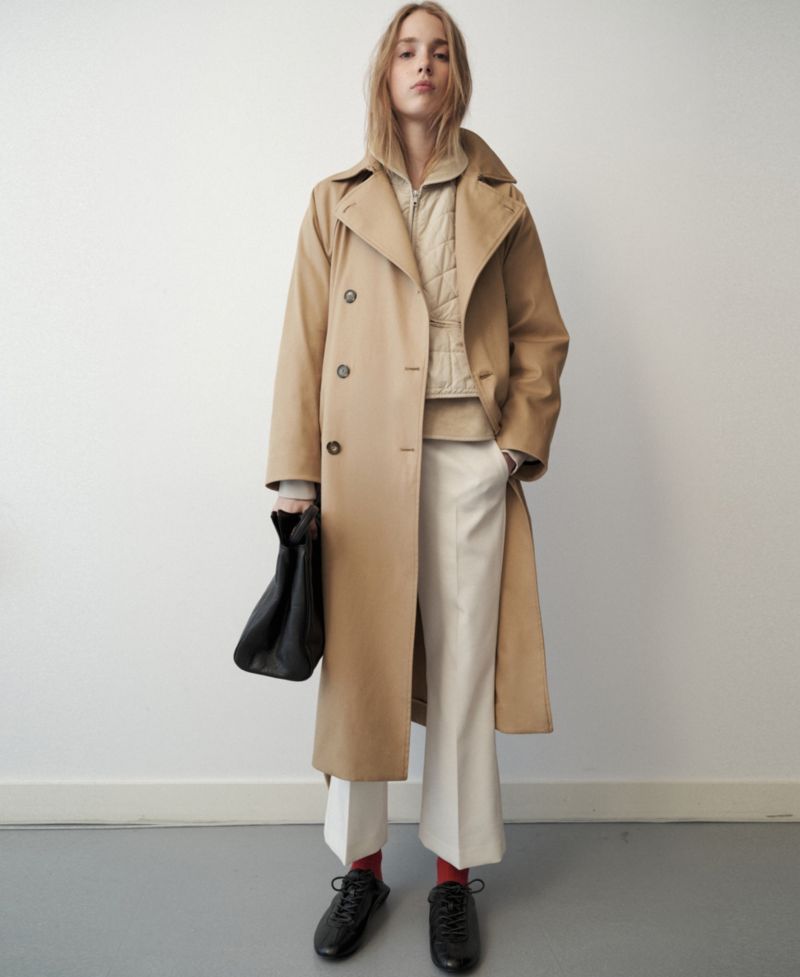 Women's Selection Long Double-Breasted Trench Coat