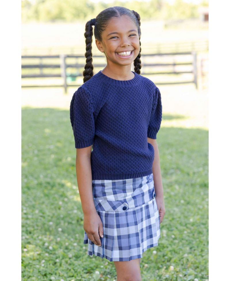 Girls 7-14 Plaid Pleated Skirt
