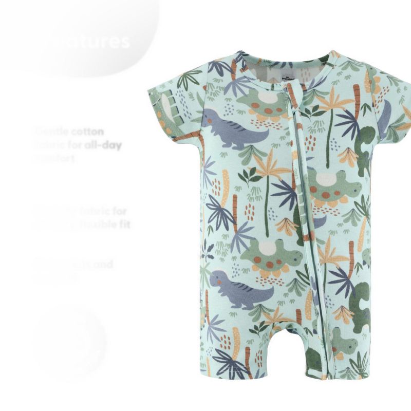 Baby Boys Rompers - 2 Pack, Green Dino