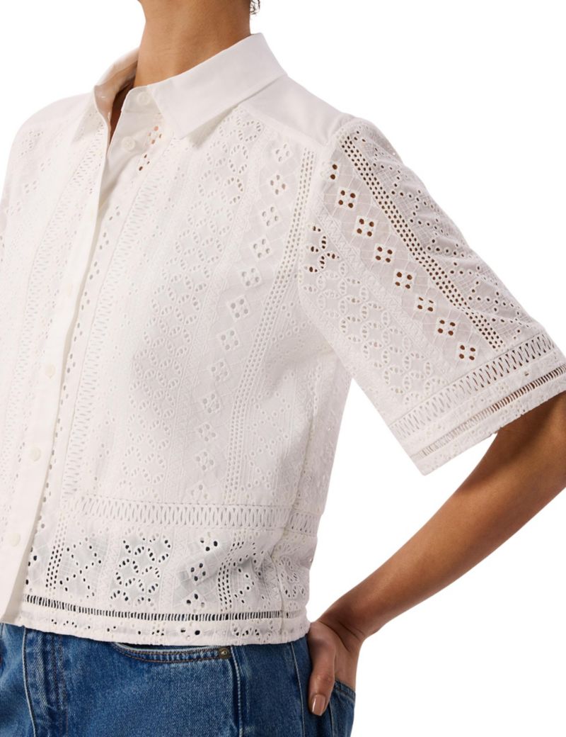 Women's Broderie Cotton Shirt