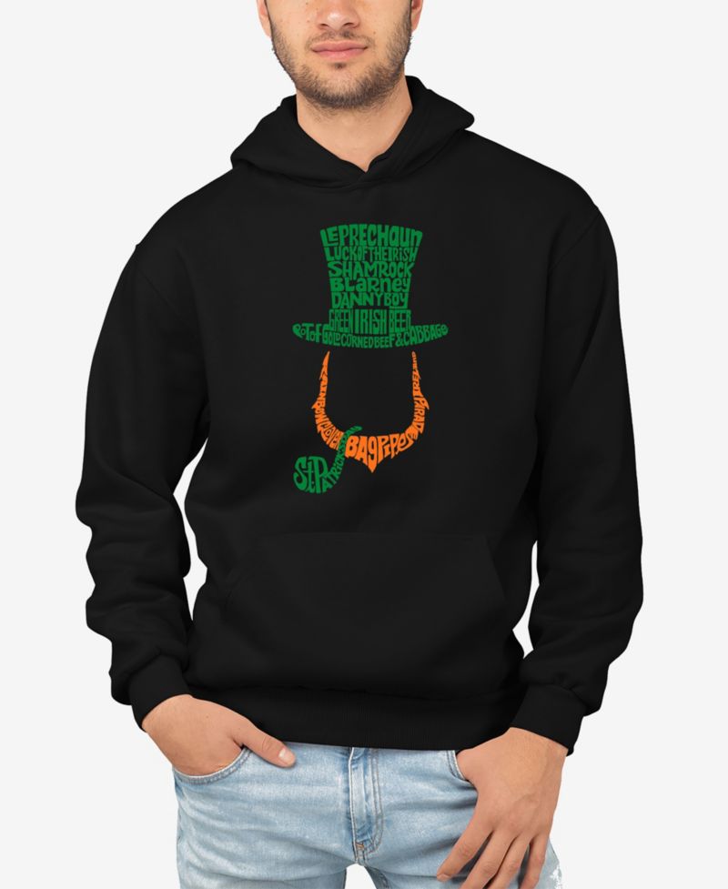 Men's Leprechaun Word Art Hooded Sweatshirt