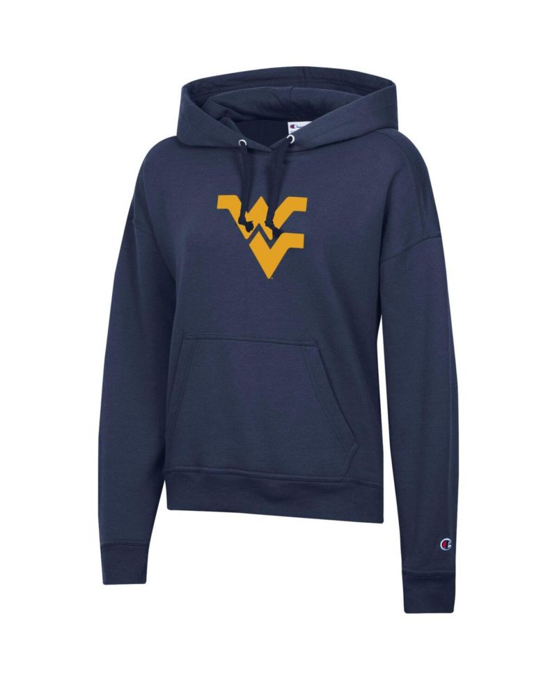 Women's Navy West Virginia Mountaineers Power Blend Fleece Hoodie