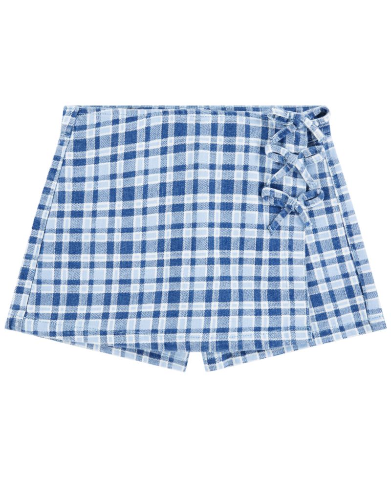Girls' 7-16 Plaid Skort With Bows