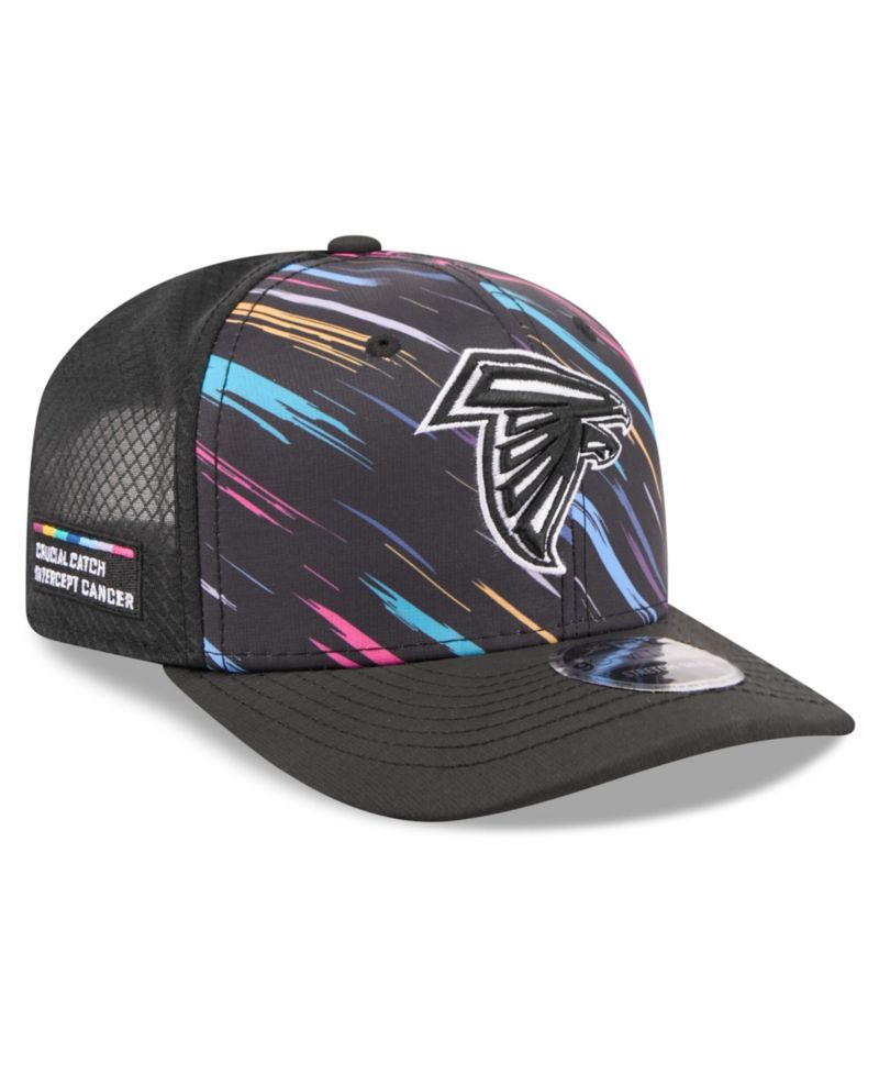 Men's Black Atlanta Falcons 2026 NFL Cruical Catch 9SEVENTY Adjustable Trucker Hat