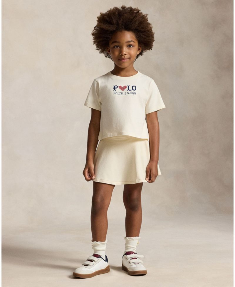 Girls' 2T-6X Logo Cotton Jersey T-Shirt