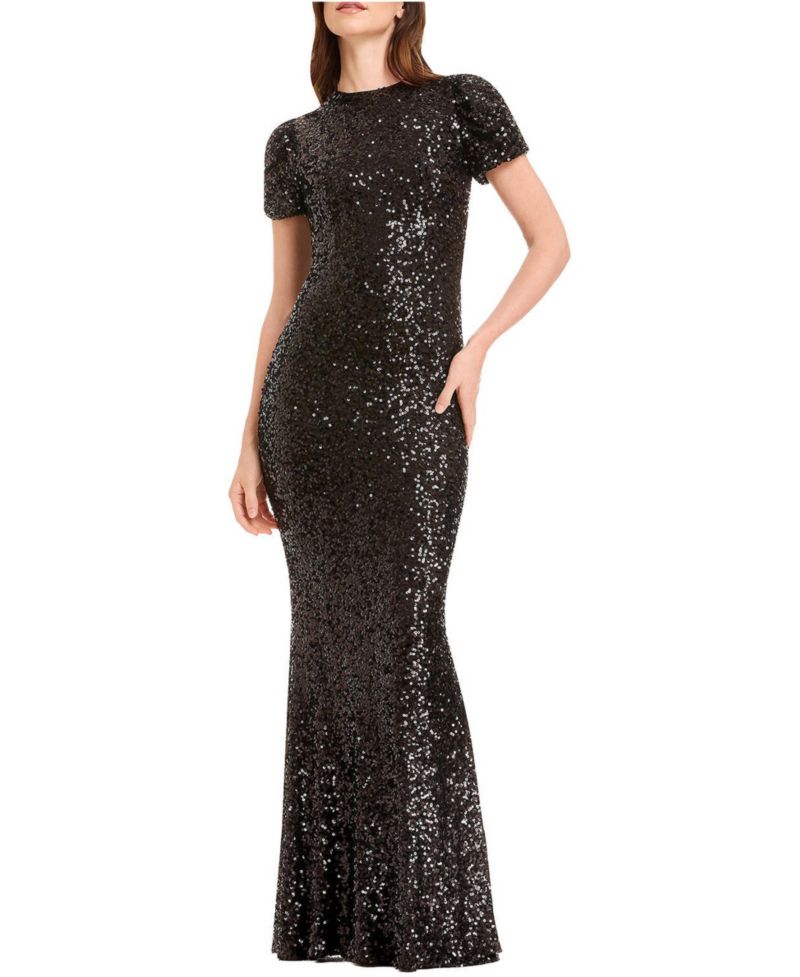 Women's Kenzie Sequin Mermaid Short-Sleeve Gown