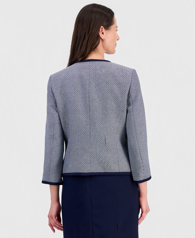 Women's Zipper-Pocket Open Cardigan & Empire-Seamed Dress Suit