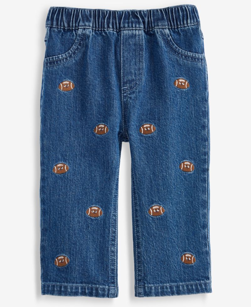 Baby Boys' Mix & Match Embroidered Football Jeans