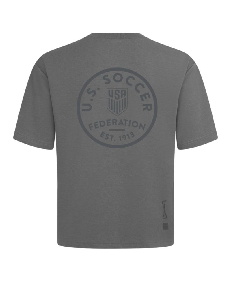 Men's Gray USMNT Luxe Signature Knit Transit T-Shirt