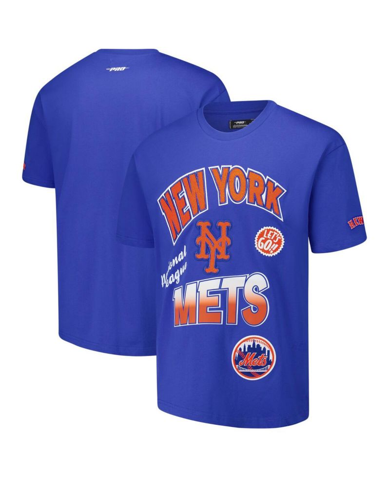 Men's Royal New York Mets Turn It Up Dropped Shoulder T-Shirt