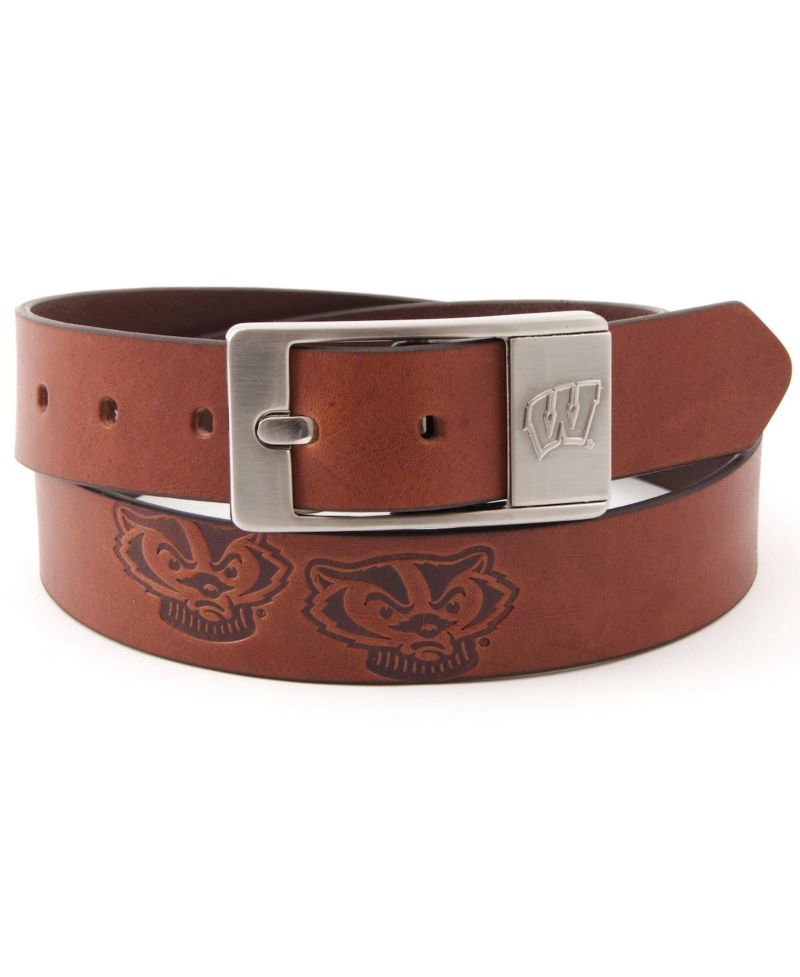 Men's Wisconsin Badgers Brandish Leather Belt