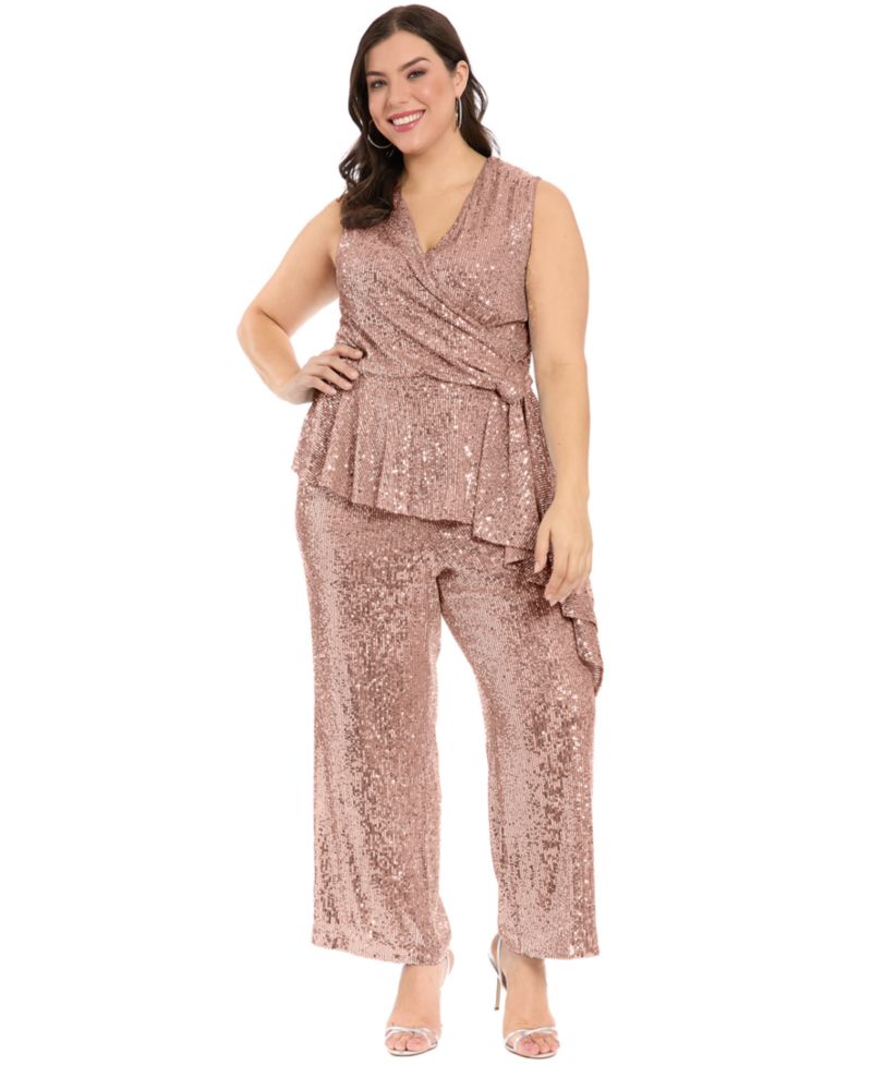 Plus Size Side Twist V-Neck Wrap Top