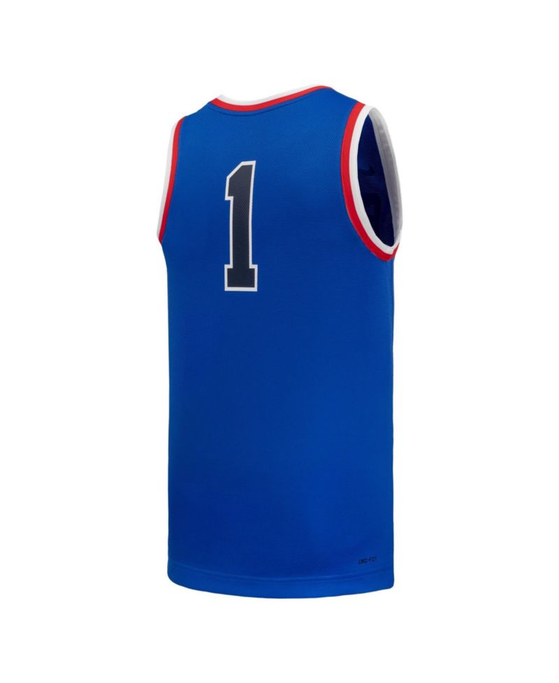 Men's #1 Royal Gonzaga Bulldogs Replica Basketball Jersey