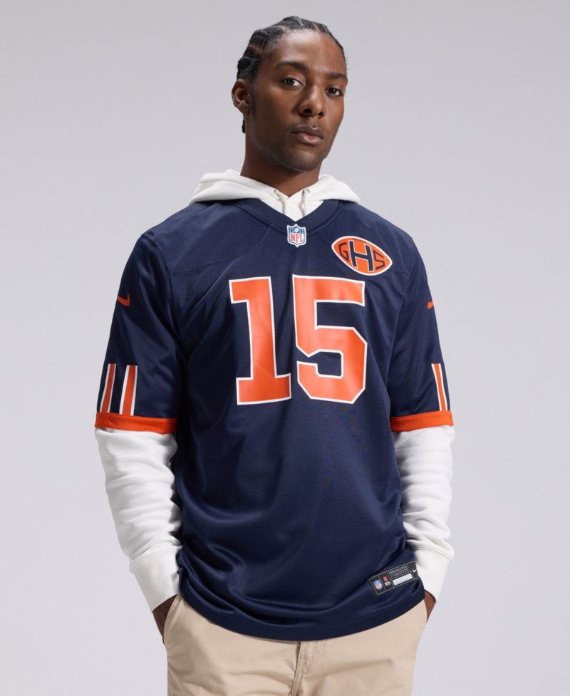 Men's Rome Odunze Navy Chicago Bears 2026 Rivalries Collection Game Jersey