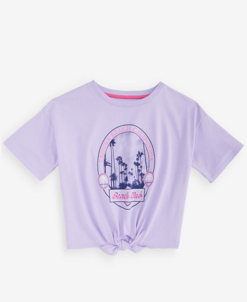 Girls' 5-20 Beach Club Tie-Front T-Shirt