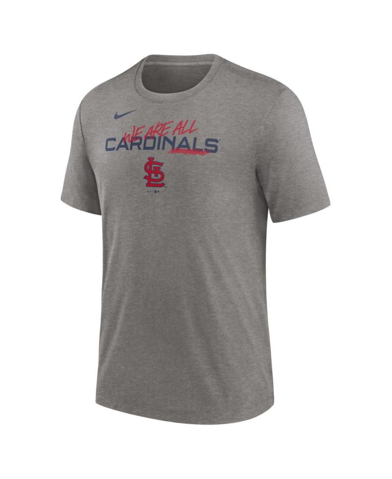 Men's Heather Charcoal St. Louis Cardinals We Are All Tri-Blend T-shirt