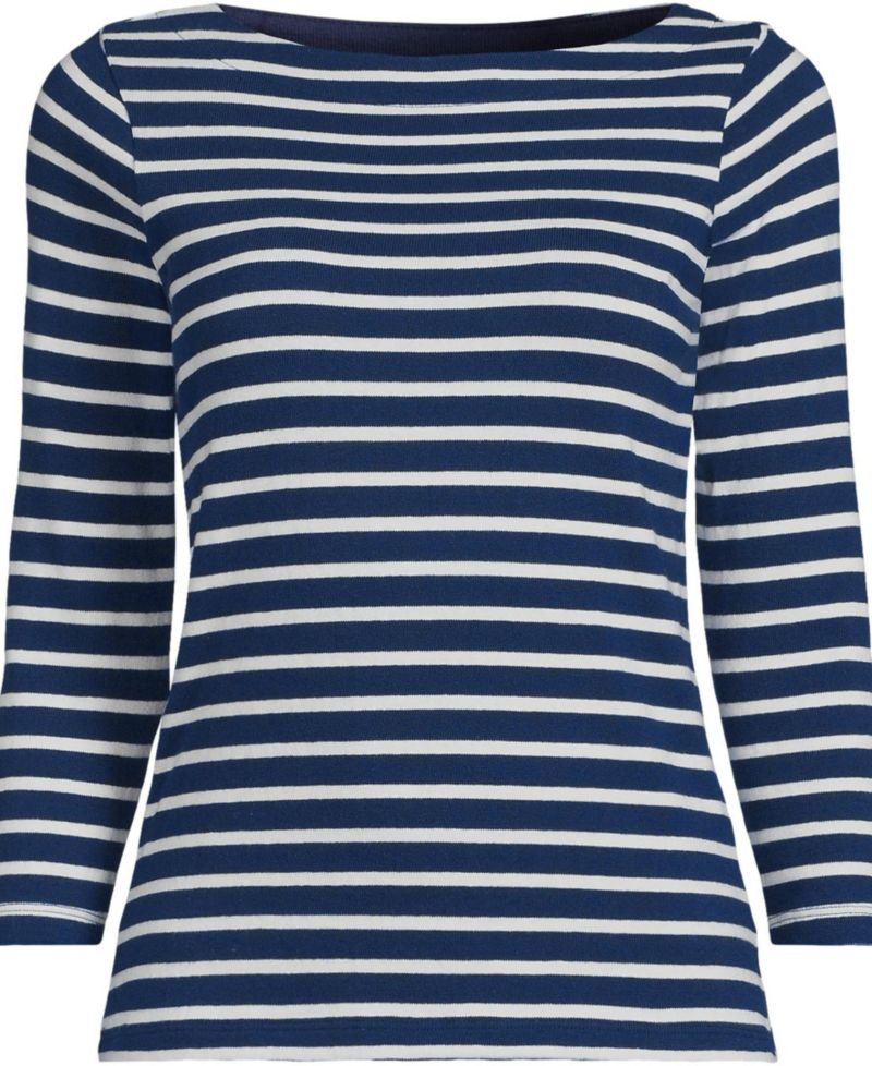 Plus Size Mariner Jersey Boatneck Top