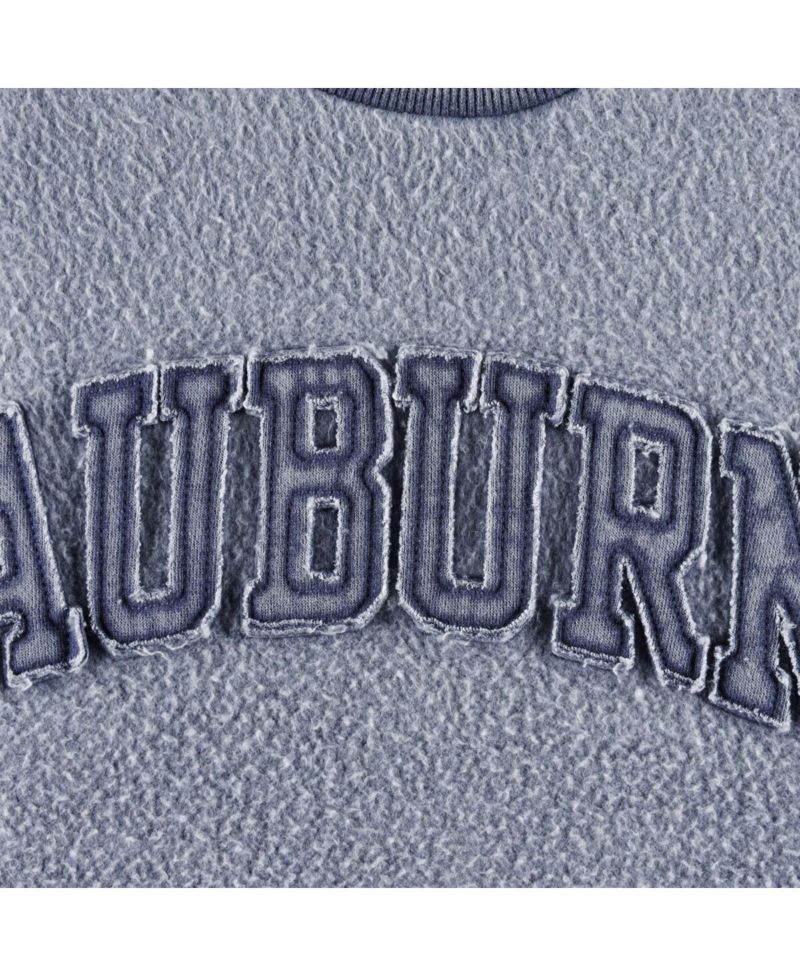 Women's Navy Distressed Auburn Tigers Ponchoville Pullover Sweatshirt