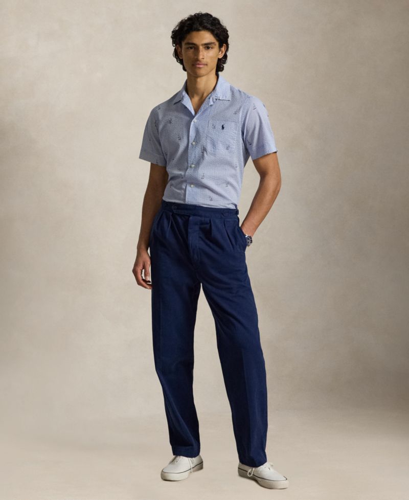 Men's Classic-Fit Sailboat Seersucker Shirt