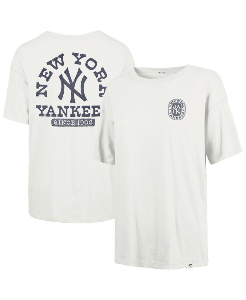 Women's Natural New York Yankees Back Canyon Sadie T-Shirt