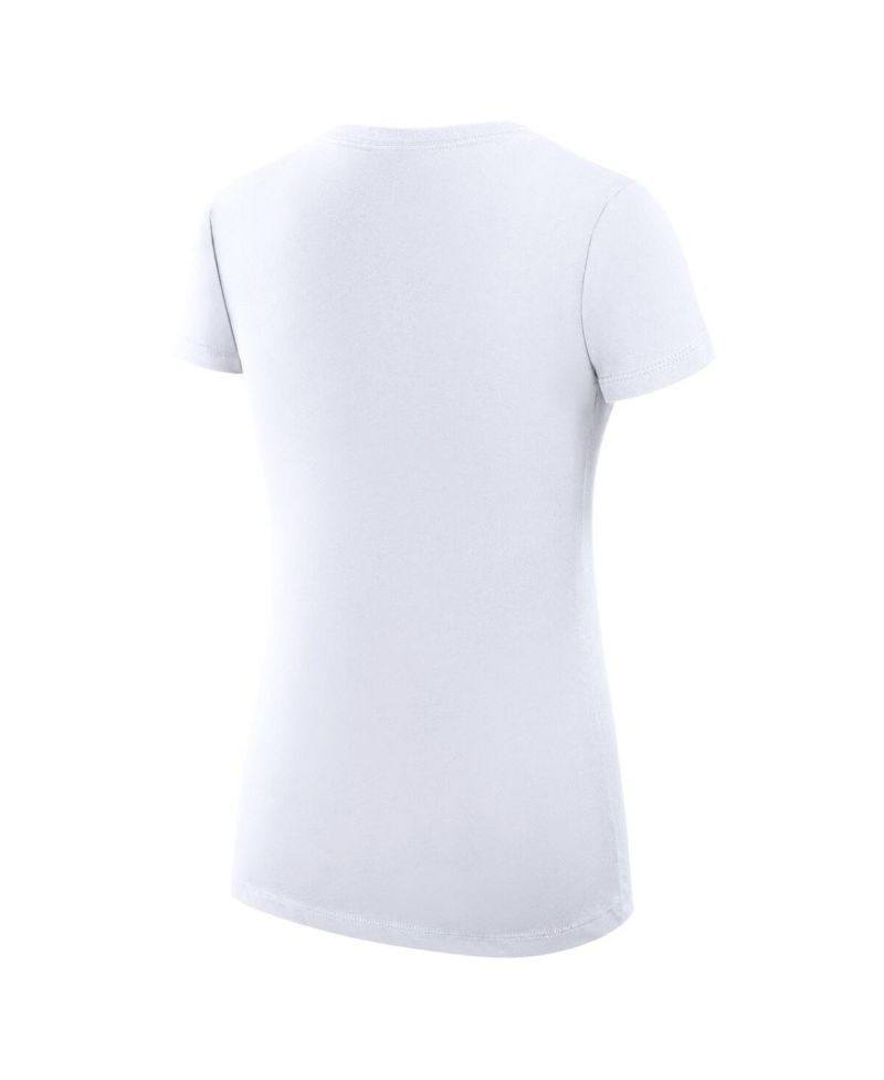 Women's White Philadelphia Phillies Super-Slim Fit Lightweight Collage Team Graphic V-Neck T-Shirt