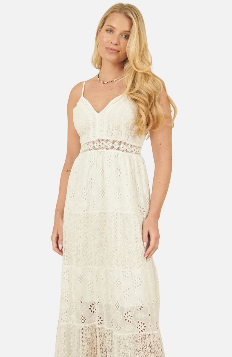 Women's Ruched Back Tiered Maxi Dress